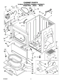 02 - Cabinet Parts parts for Whirlpool Dryer GGW9868KT3 from AppliancePartsPros.com