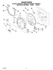 04 - Door Parts parts for Whirlpool Dryer GEW9200LT2 from AppliancePartsPros.com