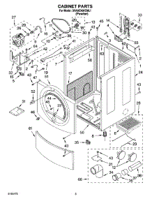 02 - Cabinet Parts parts for Whirlpool Dryer 3RAWZ481EML1 from AppliancePartsPros.com