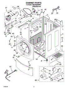 02 - Cabinet Parts parts for Whirlpool Dryer 7MGGW9200MW1 from AppliancePartsPros.com