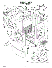 02 - Cabinet Parts parts for Whirlpool Dryer 3RAWZ481GML1 from AppliancePartsPros.com
