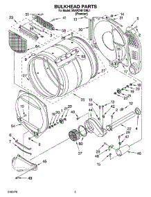03 - Bulkhead Parts parts for Whirlpool Dryer 3RAWZ481GML1 from AppliancePartsPros.com