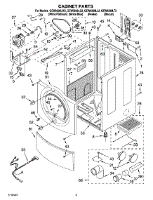 02 - Cabinet Parts parts for Whirlpool Dryer GEW9200LQ2 from AppliancePartsPros.com
