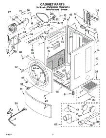 02 - Cabinet Parts parts for Whirlpool Dryer GEW9260PL0 from AppliancePartsPros.com