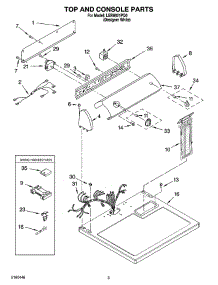 02 - Top And Console Parts parts for Whirlpool Dryer LER6621PQ0 from AppliancePartsPros.com