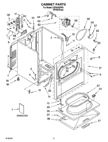 02 - Cabinet Parts parts for Whirlpool Dryer LER6636PW0 from AppliancePartsPros.com