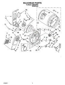 03 - Bulkhead Parts parts for Whirlpool Dryer LER6636PW0 from AppliancePartsPros.com