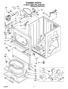 02 - Cabinet Parts parts for Whirlpool Dryer LGQ8611PG0 from AppliancePartsPros.com