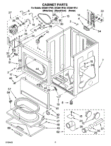 02 - Cabinet Parts parts for Whirlpool Dryer GEQ8811PG0 from AppliancePartsPros.com
