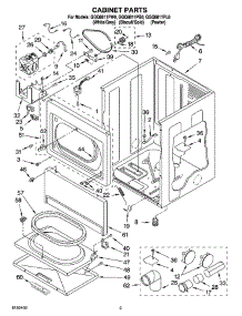 02 - Cabinet Parts parts for Whirlpool Dryer GGQ8811PW0 from AppliancePartsPros.com