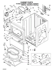 02 - Cabinet Parts parts for Whirlpool Dryer GEQ9800PW1 from AppliancePartsPros.com