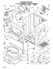 02 - Cabinet Parts parts for Whirlpool Dryer GEW9868KT3 from AppliancePartsPros.com