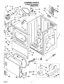 02 - Cabinet Parts parts for Whirlpool Dryer 3XLGR5437KQ2 from AppliancePartsPros.com