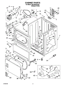 02 - Cabinet Parts parts for Whirlpool Dryer 3RLGR5437KQ2 from AppliancePartsPros.com