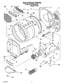03 - Bulkhead Parts parts for Whirlpool Dryer 3RLGR5437KQ2 from AppliancePartsPros.com