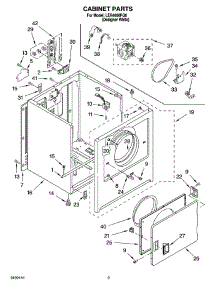 02 - Cabinet Parts parts for Whirlpool Dryer LER4600PQ0 from AppliancePartsPros.com