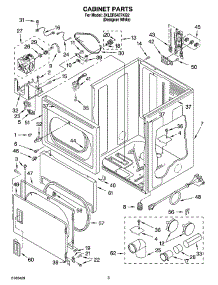 02 - Cabinet Parts parts for Whirlpool Dryer 3XLER5437KQ2 from AppliancePartsPros.com