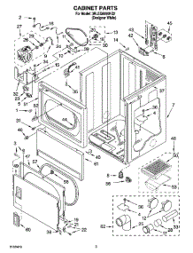 02 - Cabinet Parts parts for Whirlpool Dryer 3RLEQ8000KQ2 from AppliancePartsPros.com