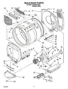 03 - Bulkhead Parts parts for Whirlpool Dryer 3XLER5437KQ2 from AppliancePartsPros.com