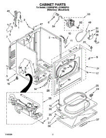 02 - Cabinet Parts parts for Whirlpool Dryer LGQ9858PG0 from AppliancePartsPros.com