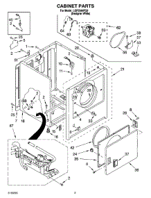 02 - Cabinet Parts parts for Whirlpool Dryer LGR5644PQ0 from AppliancePartsPros.com