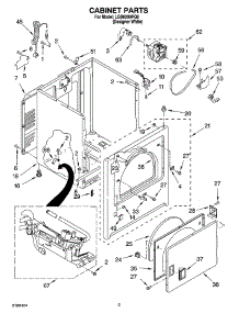 02 - Cabinet Parts parts for Whirlpool Dryer LGB6200PQ0 from AppliancePartsPros.com