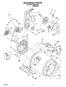 03 - Bulkhead Parts parts for Whirlpool Dryer LEQ9857PW0 from AppliancePartsPros.com
