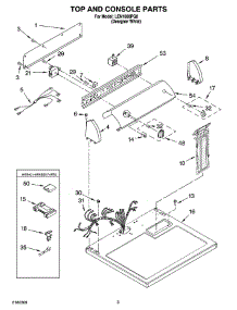 02 - Top And Console Parts parts for Whirlpool Dryer LEN1000PQ0 from AppliancePartsPros.com