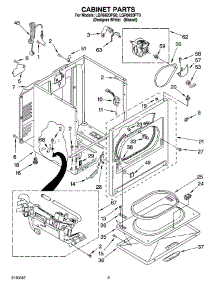 02 - Cabinet Parts parts for Whirlpool Dryer LGR6620PT0 from AppliancePartsPros.com