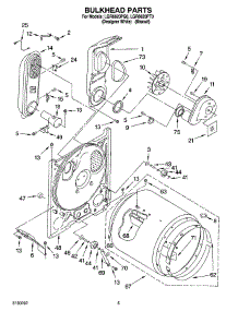 03 - Bulkhead Parts parts for Whirlpool Dryer LGR6620PT0 from AppliancePartsPros.com