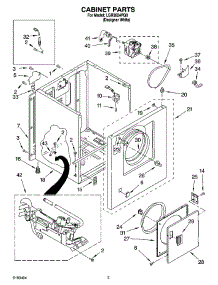 02 - Cabinet Parts parts for Whirlpool Dryer LGR3624PQ0 from AppliancePartsPros.com