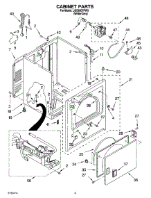 02 - Cabinet Parts parts for Whirlpool Dryer LGQ9857PW0 from AppliancePartsPros.com