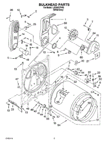 03 - Bulkhead Parts parts for Whirlpool Dryer LGQ9857PW0 from AppliancePartsPros.com