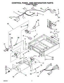 02 - Control Panel And Separator Parts parts for Whirlpool Dryer CSP2740KQ3 from AppliancePartsPros.com