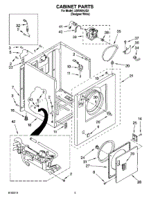 02 - Cabinet Parts parts for Whirlpool Dryer LGR3624JQ3 from AppliancePartsPros.com