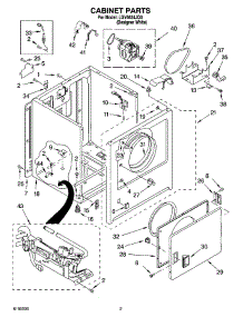 02 - Cabinet Parts parts for Whirlpool Dryer LGV4634JQ3 from AppliancePartsPros.com