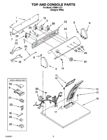 02 - Top And Console Parts parts for Whirlpool Dryer LER6611LQ1 from AppliancePartsPros.com