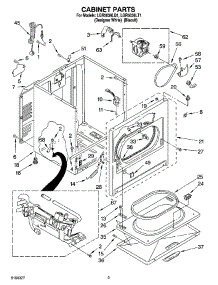 02 - Cabinet Parts parts for Whirlpool Dryer LGR5636LT1 from AppliancePartsPros.com