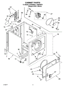 02 - Cabinet Parts parts for Whirlpool Dryer LER4634PQ0 from AppliancePartsPros.com