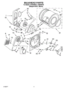 03 - Bulkhead Parts parts for Whirlpool Dryer LER4634PQ0 from AppliancePartsPros.com