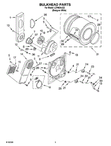 03 - Bulkhead Parts parts for Whirlpool Dryer LEV4634JQ2 from AppliancePartsPros.com