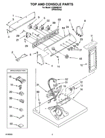 02 - Top And Console Parts parts for Whirlpool Dryer LEQ9508LW1 from AppliancePartsPros.com
