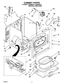 02 - Cabinet Parts parts for Whirlpool Dryer LGQ9858LW1 from AppliancePartsPros.com