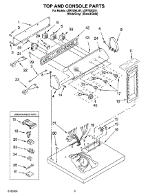 02 - Top And Console Parts parts for Whirlpool Dryer LER7620LG1 from AppliancePartsPros.com