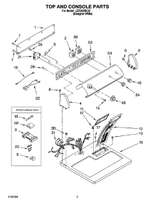 02 - Top And Console Parts parts for Whirlpool Dryer LER5620KQ2 from AppliancePartsPros.com