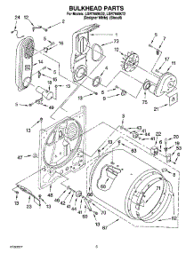 03 - Bulkhead Parts parts for Whirlpool Dryer LGR7648KT2 from AppliancePartsPros.com