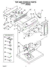 02 - Top And Console Parts parts for Whirlpool Dryer LEB6300LW1 from AppliancePartsPros.com