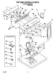 02 - Top And Console Parts parts for Whirlpool Dryer LEB6400LW1 from AppliancePartsPros.com