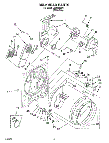 03 - Bulkhead Parts parts for Whirlpool Dryer LEB6400LW1 from AppliancePartsPros.com