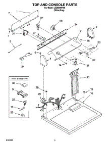 02 - Top And Console Parts parts for Whirlpool Dryer LEQ5000PW0 from AppliancePartsPros.com